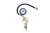 Bandenpomp met manometer en rubberen slang