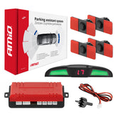 Parkeerhulp met LED COB-display en vier zwarte sensoren