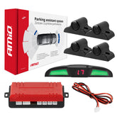 Parkeersysteem met LED COB-display en vier zwarte sensoren