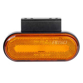 Ovale oranje LED-markeringslamp set vooraanzicht