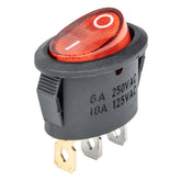Elliptische schakelaar 12V/230V met rood licht
