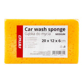 Oranje spons voor autowassen 20 x 12 x 6 cm
