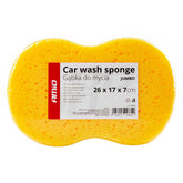 Oranje autowasspons met zeeponsstructuur
