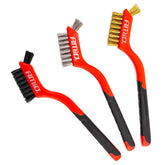 Staalborstelset met borstels van staal, nylon en messing