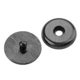 Zwarte gordelstopper met een diameter van 16 mm