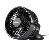 Zwarte 6 inch autoventilator met zuignap voor 24V