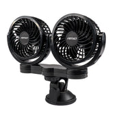 Autoventilator met twee 4-inch ventilatoren en zuignap