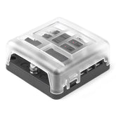 Zekeringhouder met 6 zekeringposities en LED-foutindicator