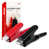 Set met zwarte en rode accuklemmen van 75 mm