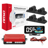 Parkeerhulp met LED-GRAF 3D-display en vier zwarte sensoren