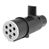 Zwarte 7-polige S-type aanhangerstekker voor 24 V
