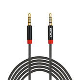 Zwarte AUX-kabel met mini-jack-stekker