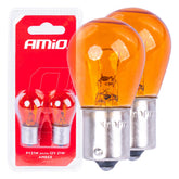 Amberkleurige PY21W-halogeenlampen met BAU15s-fitting