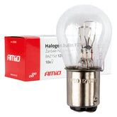 Halogeenlampen P21/4W met BAZ15d-fitting, 10 stuks.