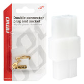 2-polige elektrische stekker- en connectorset