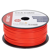 CCA installationskabel med rød isolering på 50 meters rulle