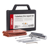 Reparationssæt til slangeløse dæk med gummiindsatser og værktøj