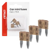 MINI-autozekeringen van 7,5 A, 3 stuks.