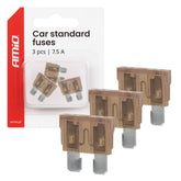 STANDARD autozekeringen 7,5 A in set van 3 stuks.