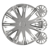 Versaco Spark wieldoppen 13 inch in zilver en zwart, set van 4