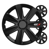 Set van vier GTX-wieldoppen 14 inch in zwart carbon