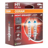 Osram H1 Night Breaker Unlimited halogeenlampen 12 V 55 W, 2 stuks.