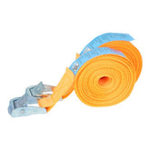 Carpoint-surringsstropper 2 x 4,5 meter, orange straps with metal buckle for securing heavy loads.