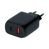Carpoint snellader met twee poorten (wand) – 20 W USB-C + 18 W USB-A 3.0
