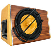 Auto subwoofer 200W RMS – kofferbakbas 3800W met houtafwerking en grote luidsprekerunit