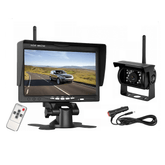 Draadloze achteruitrijcamera met scherm – 7” monitor voor auto, bestelwagen & trailer met accessoires en afstandsbediening.