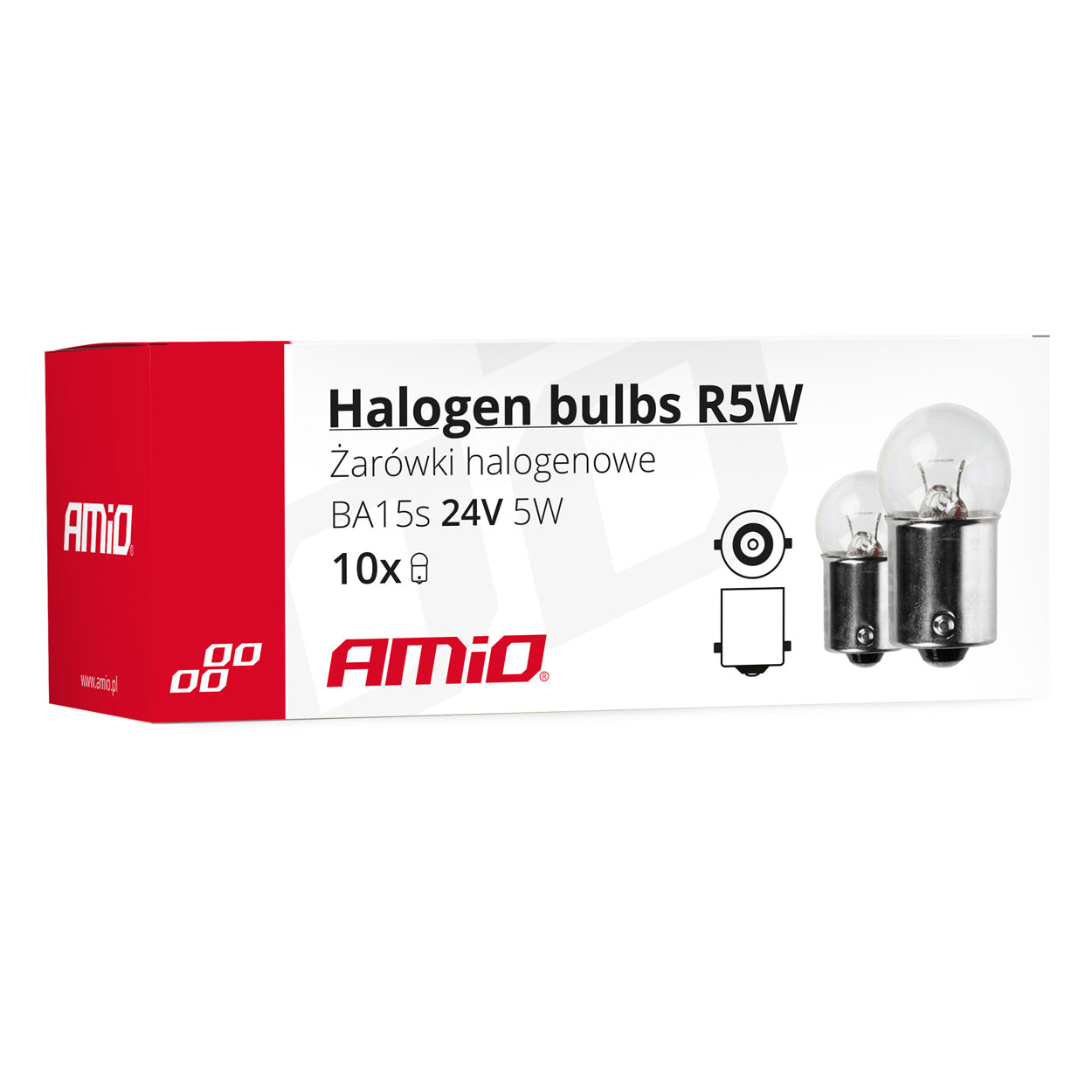 R5W-halogeenlampen voor stadslicht en zijmarkeringslichten