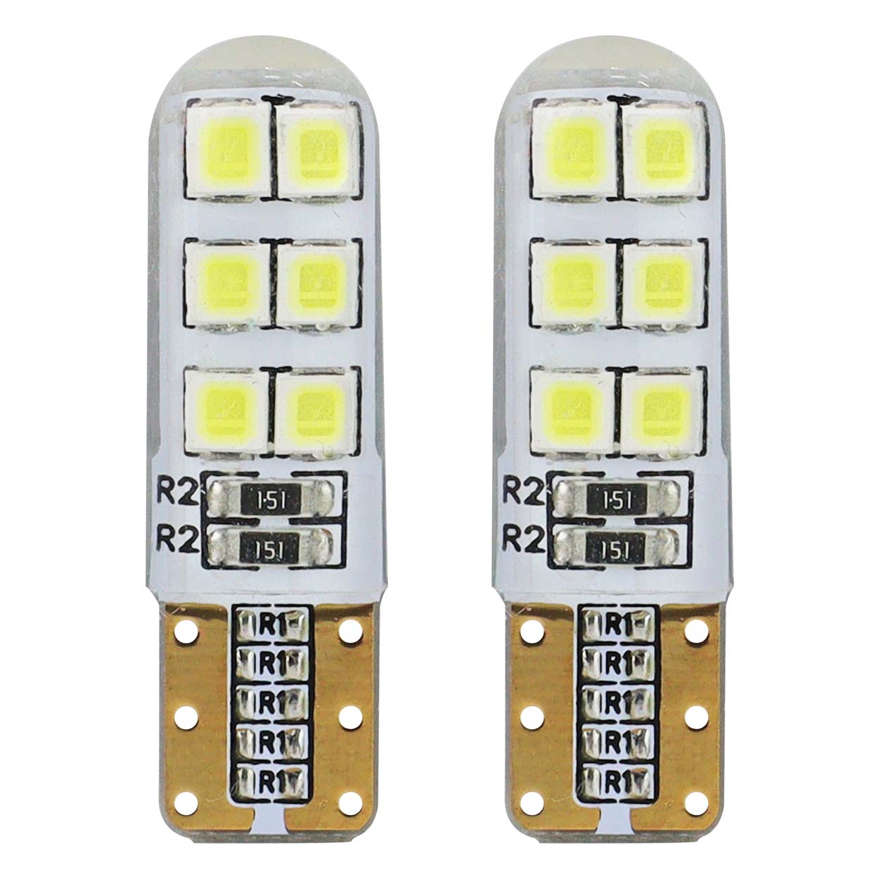 LED-lamp T10 W5W met 12 SMD 2835-diodes