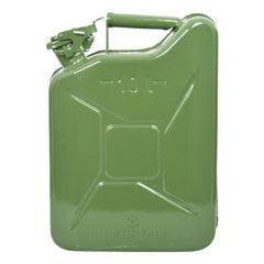 Carpoint brandstofjerrycan, 10 liter, groen metaal, UN-goedgekeurd 