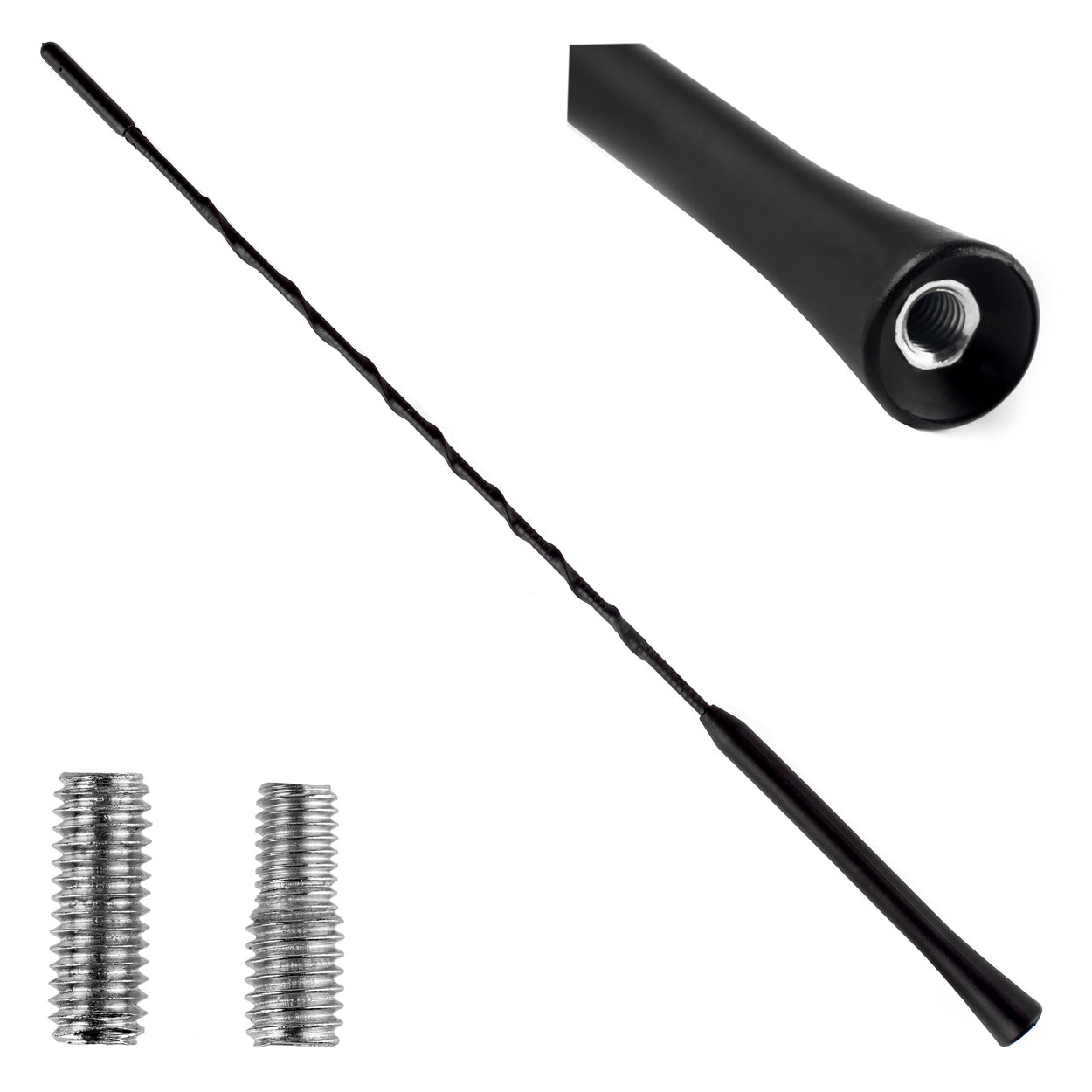 Autoantenne met 41 cm antennemast en 5/6 mm adapter