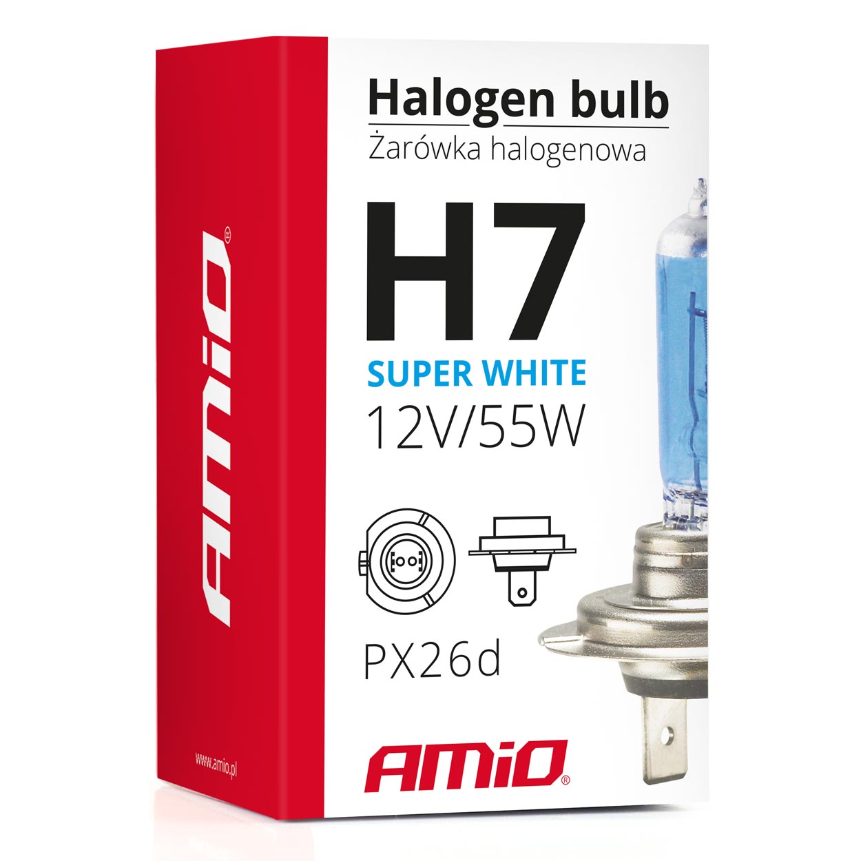 H7 Super White halogeenlamp in verpakking