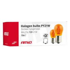 PY21W-halogeenlamp met BAU15s-fitting in amber uitvoering