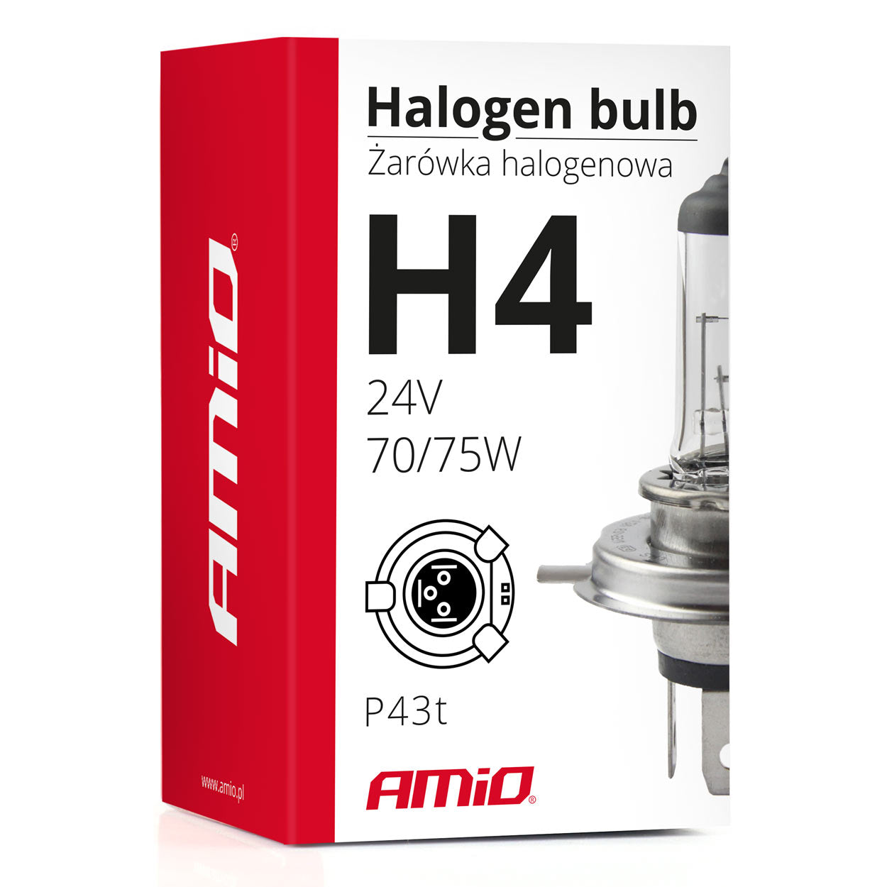 H4-halogeenlamp 24 V met UV-filter