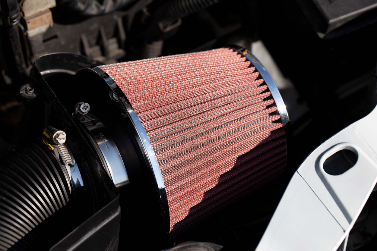 Conisch luchtfilter met montageadapters