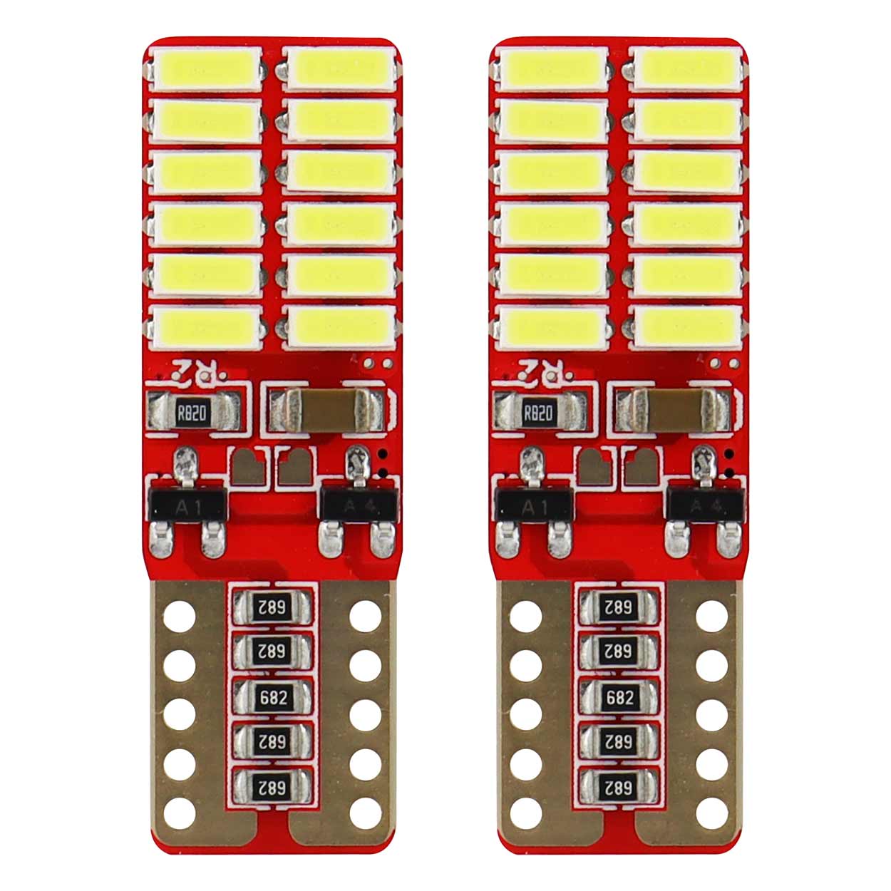 LED CANBUS T10 W5W-lamp met wit licht voor 12/24 V