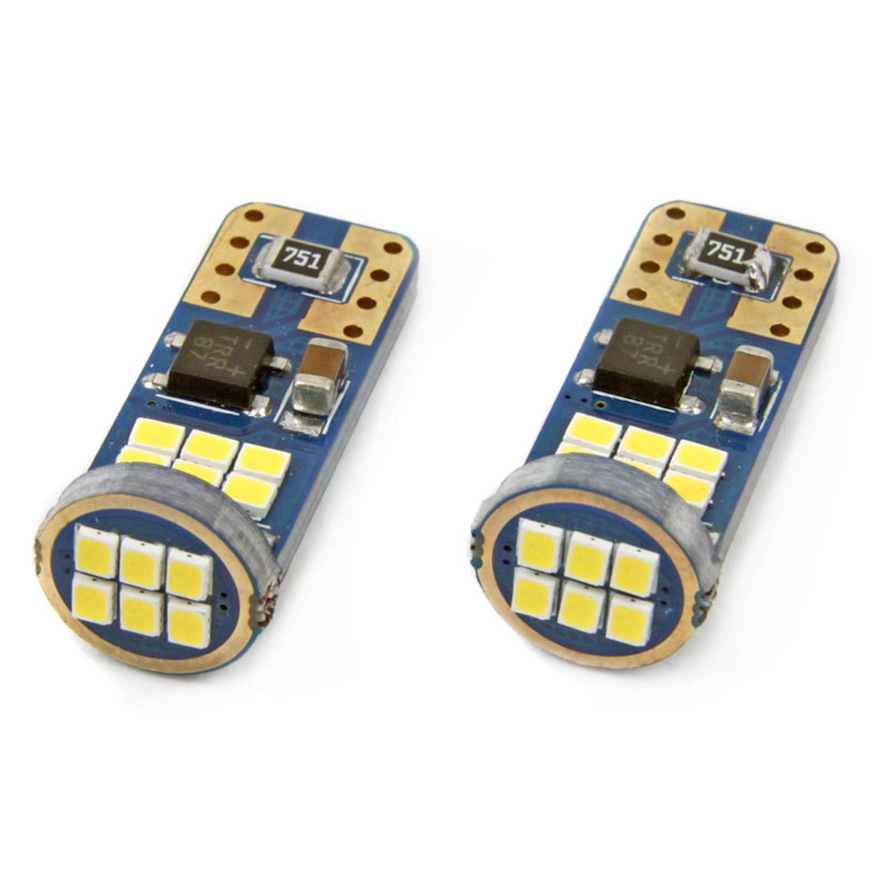 Bipolær LED-pære T10e W5W med CANBUS