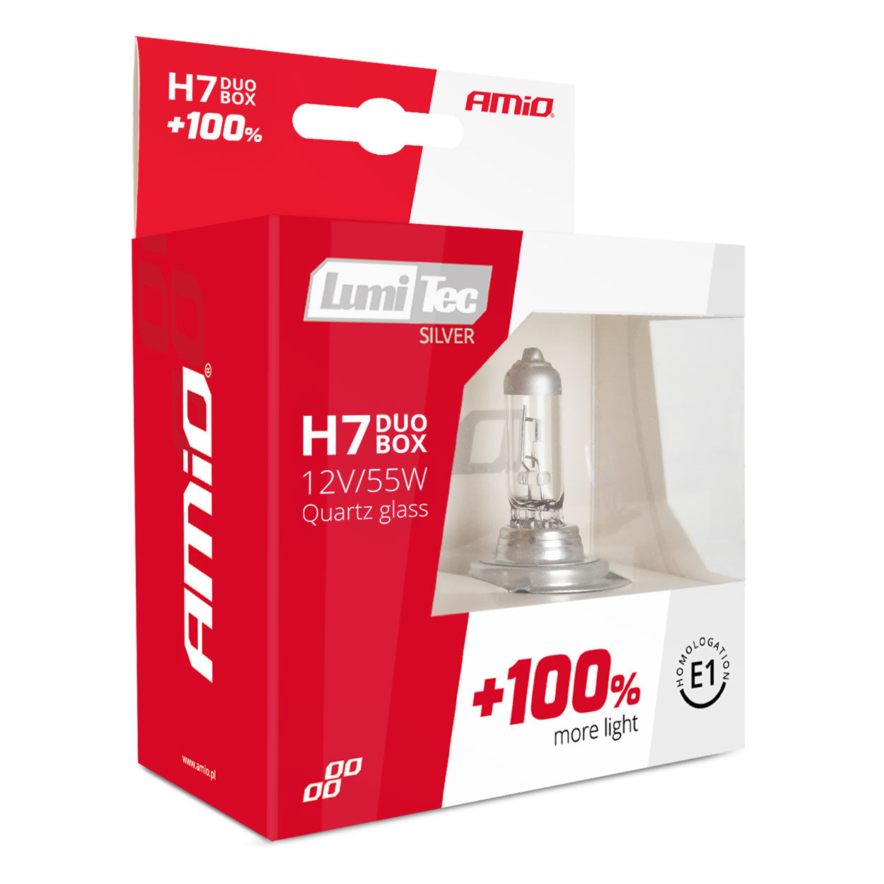Verpakking met 2 H7 halogeenlampen LumiTec Silver