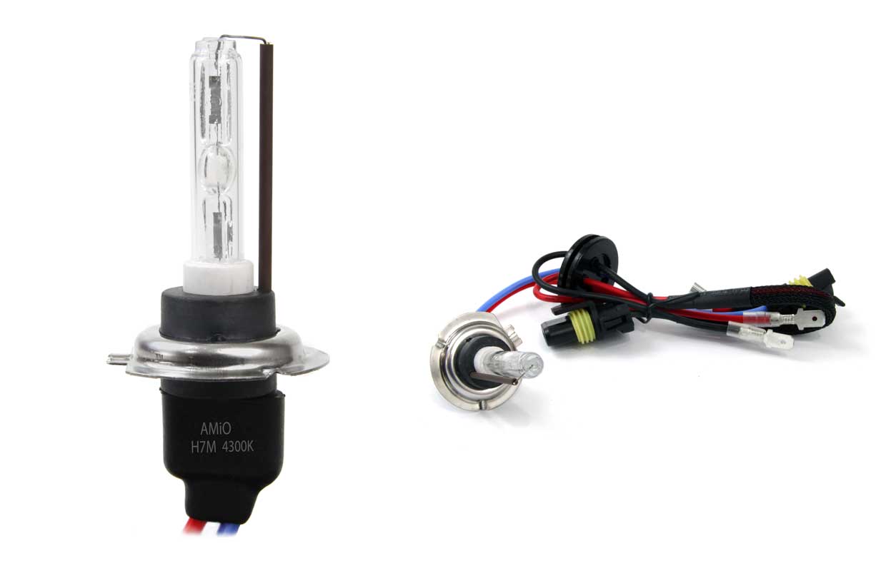 H7-xenonlamp met metalen voet en 4300K licht