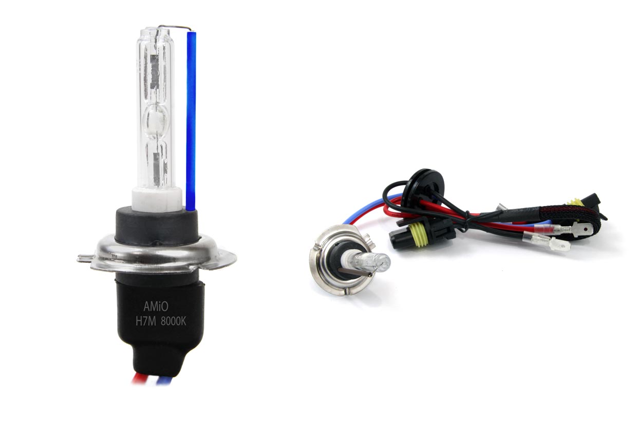 H7-xenonlamp met metalen voet en lichtkleur van 8000K