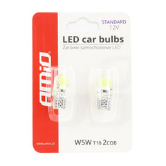 LED-lamp T10e COB 12V gezien vanuit een hoek