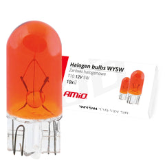 10 amberkleurige WY5W T10 halogeenlampen 5 W 12 V