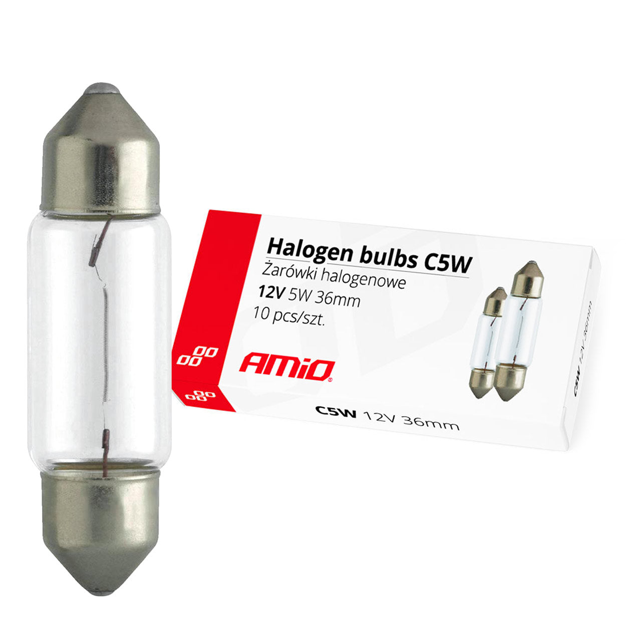 C5W festoon-halogeenlampen van 36 mm met SV8.5-fitting