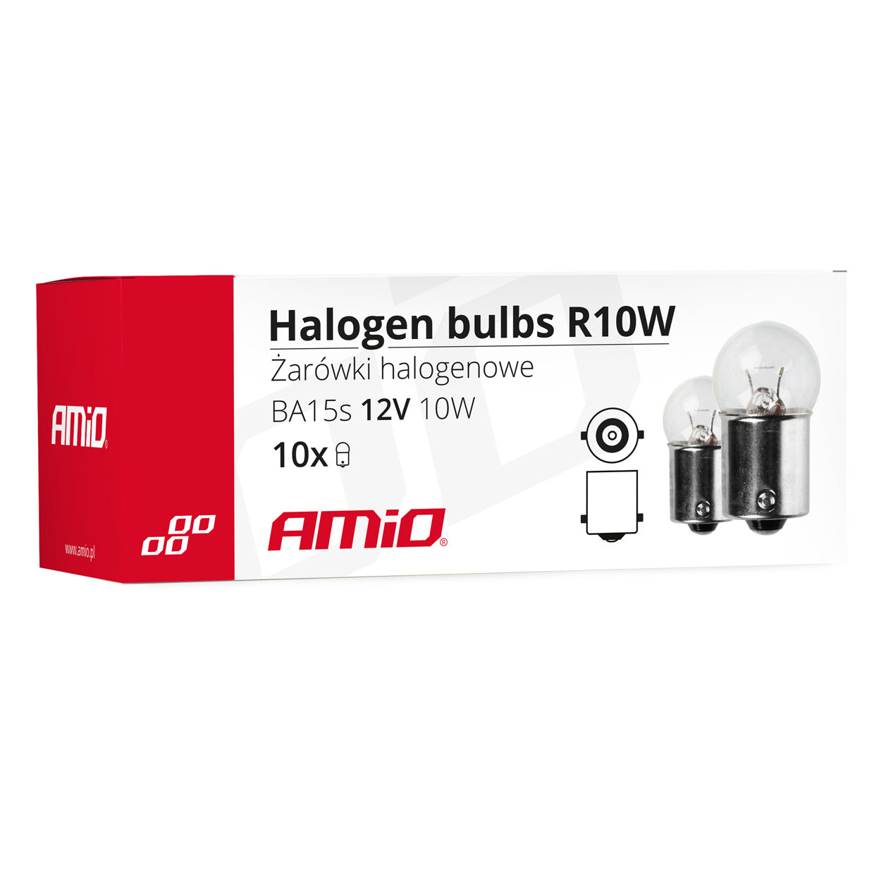 Pakke med 10 halogenpærer R10W til bilbelysning