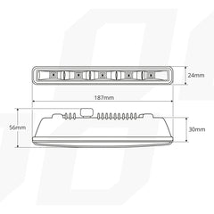 DRL 501HP dagrijverlichting voor montage in smalle openingen
