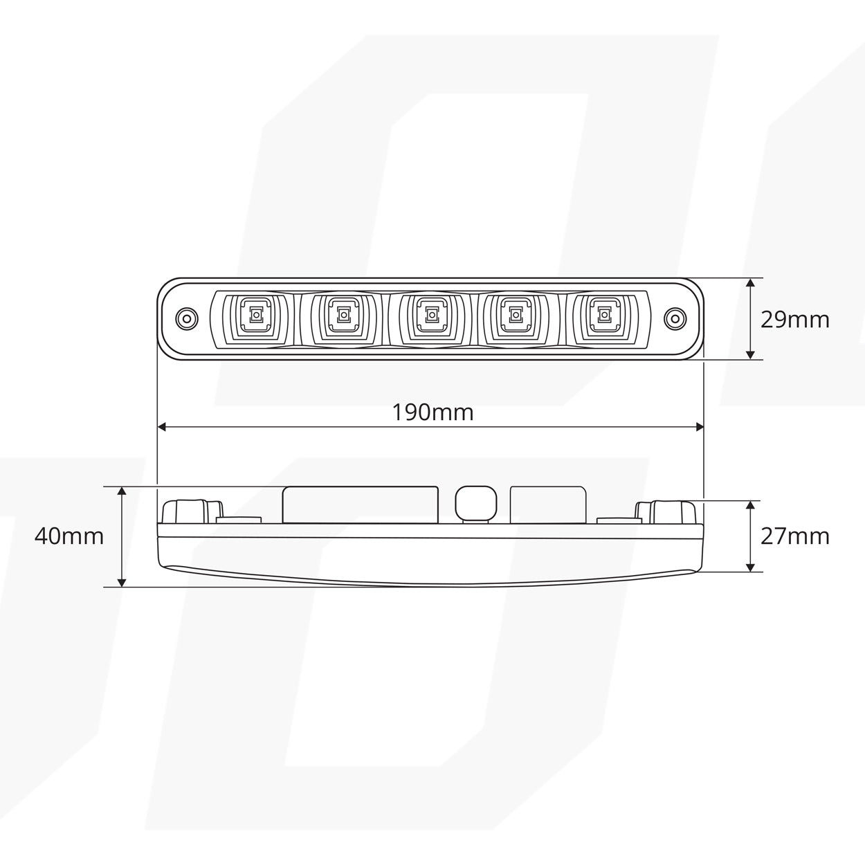 DRL 507HP dagrijverlichting voor montage