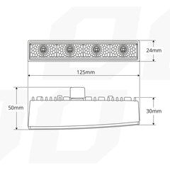 DRL 540 PRO dagrijverlichting met frontglas